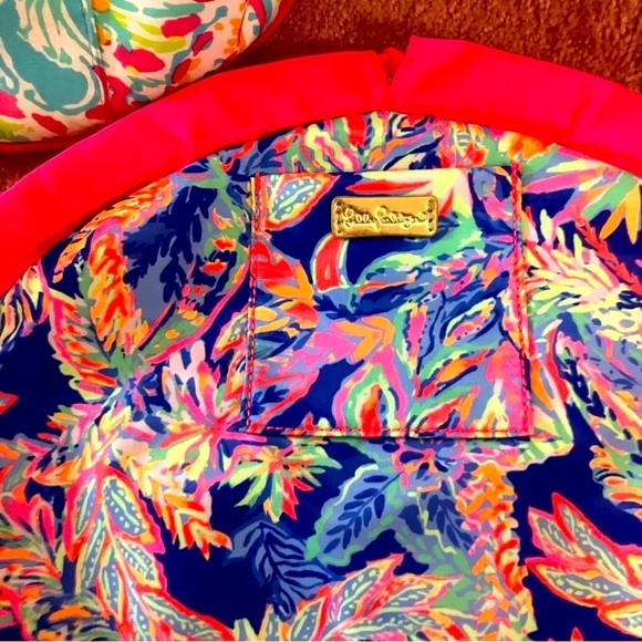 Lilly Pulitzer Beach Pool bundle Beach bag waterproof frisbee and cinch pouch 3p - Picture 2 of 9